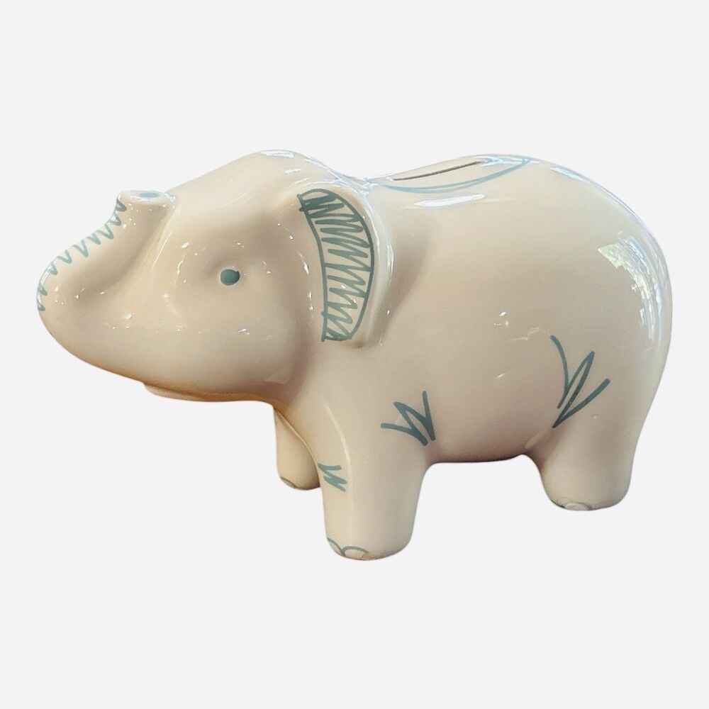 Tiffany & Co. x Este Ceramiche Piggy Bank White & Blue READ 8x5
